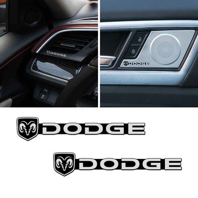 2/4Pcs 3D Aluminum Car Audio Speaker Decorate Badge Sticker for Caliber Ram 1500 Stratus Dart Caravan Charger Grand Caravan Journey