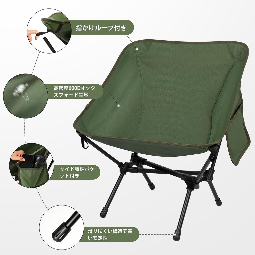 TOBTOS Ultralight Camping Portabil Pliabil Rucsac Compact Scaun de Camping cu Geantă de Transport pentru Camping în Aer Liber Drumeții Rucsac Plajă Scaun de Călătorie,