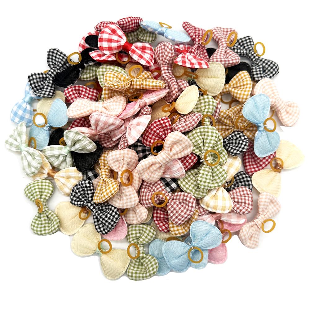 50/100PCS Nœuds pour Cheveux de Chiens Accessoires de Toilettage pour Animaux de Compagnie Petits Chiens Accessoires pour Cheveux de Chien Fournitures pour Chiens Animaux de Compagnie Bandes Élastiques