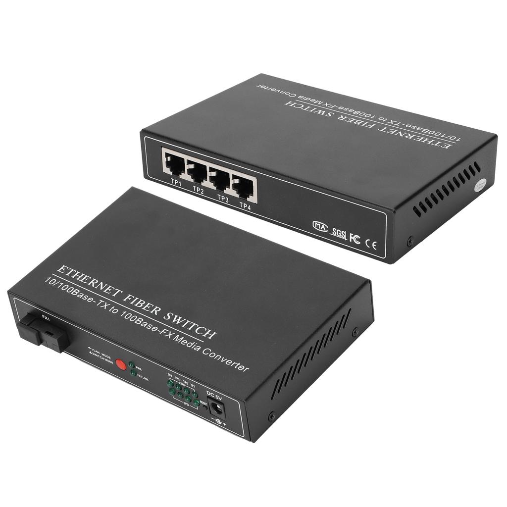 4 Ports Ethernet Fiber Switch TBCMC3414ES20A Plug Play Stable Sturdy Computer Networking Switches