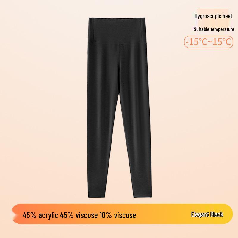 

Women s Plus Size Warm High-Waisted Fleece-Lined Acrylic Base Layer Pants XL