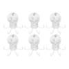 6pcs Squid Hook 6 Needle Stainless Steel Lifelike Squid False Bait Hook for Sea Fishing Light White