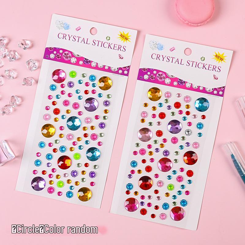 Educational Shiny Princess Gem Stickers for Girls - Crystal Diamonds Cartoon Dress-up Rewards