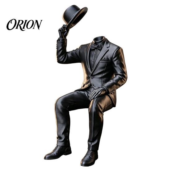 Office Desktop Decoration 3D Printed Sitting Gentleman Ornament, Minimalist Abstract Faceless Figurine, Home Decor Aesthetic Art Sculpture for