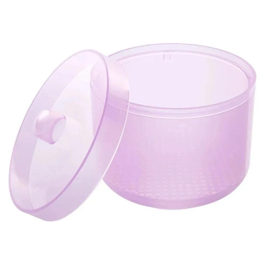 Professional Plastic Nail Art Drill Bits Sterilizer Pink with Lid Nail Art Disinfection Box Manicure Storage Case Manicure Tools
