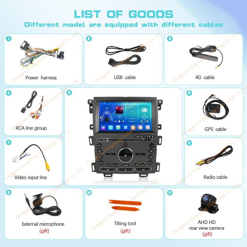 9.0Inch Car Multimedia Video Player For Ford EDGE 2009-2014 GPS Navigation Radio Android12 8+128G 8Core CarPlay 4G 360Camera