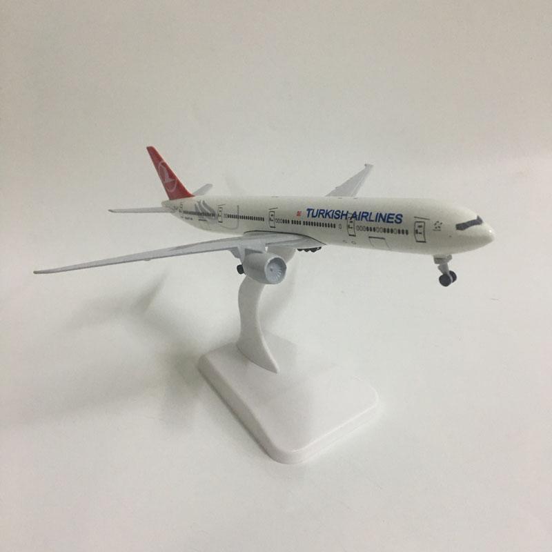 20cm Turkish Airlines Boeing 777 Airplane Model Turkey 16cm B777 Plane Model Alloy Metal Diecast Aircraft Model Toy Plane Gift