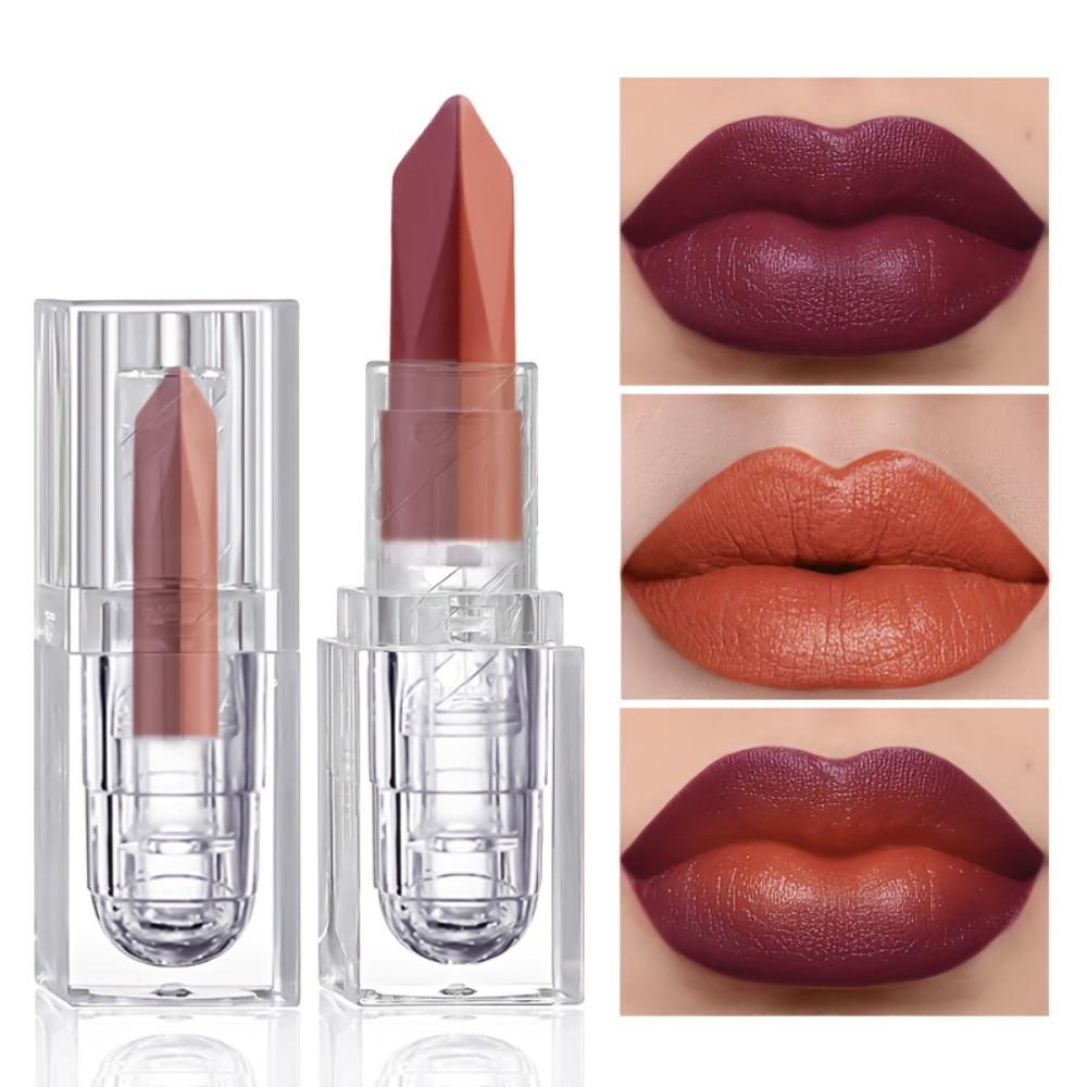 

Two-Toned Soft Matte Lipstick - Long-Lasting and Non-Transferable Lipstick Moisturizing Lipstick for Party and Daily Use