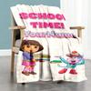 Dora Explorer Customize Your Name Blanket Multi-purpose Customizable Blanket Durable Comfort Throw For Sofa Nap Seaside Bed Four Seasons Universal