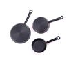 3 Pcs Dollhouse Mini Metal Frypan Frying Pans Cooking Pot Cookware Toy