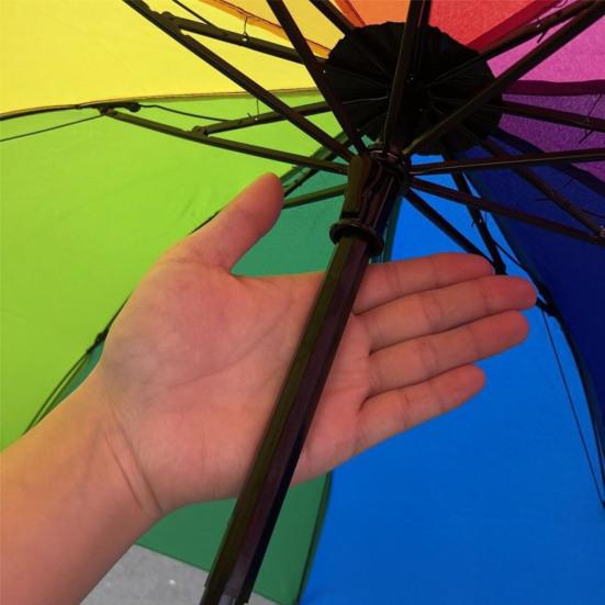 Yousheng Extra Large Rainbow Folding Umbrella Sun Blocking UV Protection Umbrella Waterproof Windproof 10 Ribs Kids Adults Sun Rain Umbrella