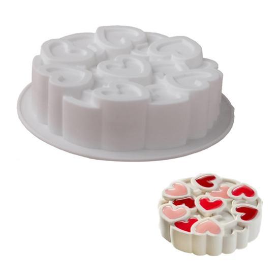 Silicone Cake Mold Flexible Food Grade Baking Mold for Oven And Freezer Non-Stick Heart Shape Dessert Mold for Mousse Cookies Jelly