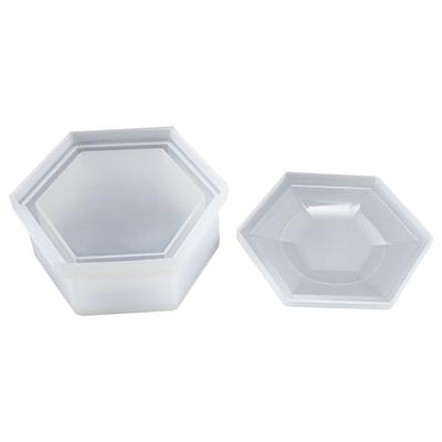 Stampo in Silicone a Forma di Prugna Specchiato Fatto a Mano Stampo Scatola Portaoggetti Esagonale Fai da Te Stampo per Realizzazione Artigianale di Resina Epossidica Cristallina Strumenti