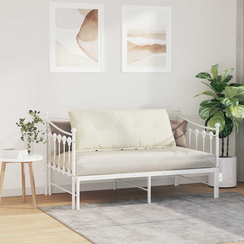 Back Cushion Cream 120 x 50 cm Cord Fabric