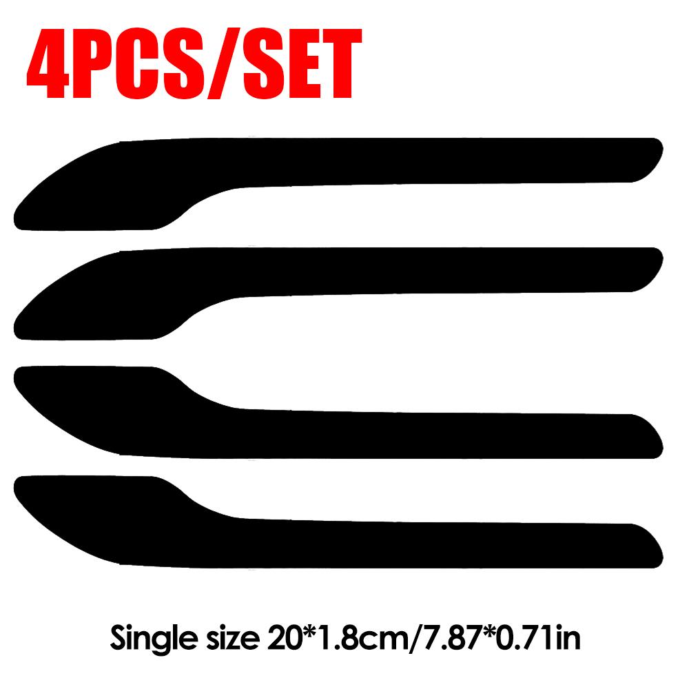 24/12/4pcs Car Door Handle Sticker Automatic Handlebar Protective Film PVC Anti-scratch Decorative Decal for Tesla Model 3/Y