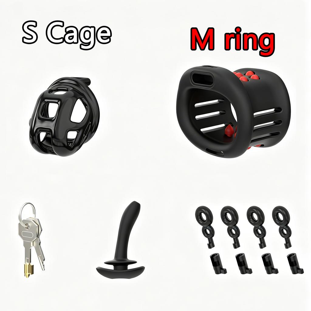 Male Chastity Cage Chastity Lock with Cock Rings for Beginner Sissy Chastity Belt BDSM Abstinence Peins Plug Fetish Sex Toys 18+