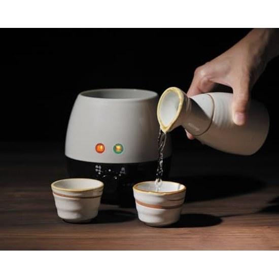 Tabletop water bath sake warmer drinking master 1-go tokkuricup