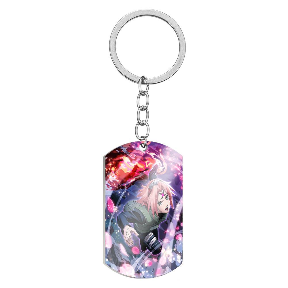 

Naruto Animation Peripheral Titanium Steel Keychain Car Keychain Toy Cartoon Stainless Steel Material Men s Birthday Gift