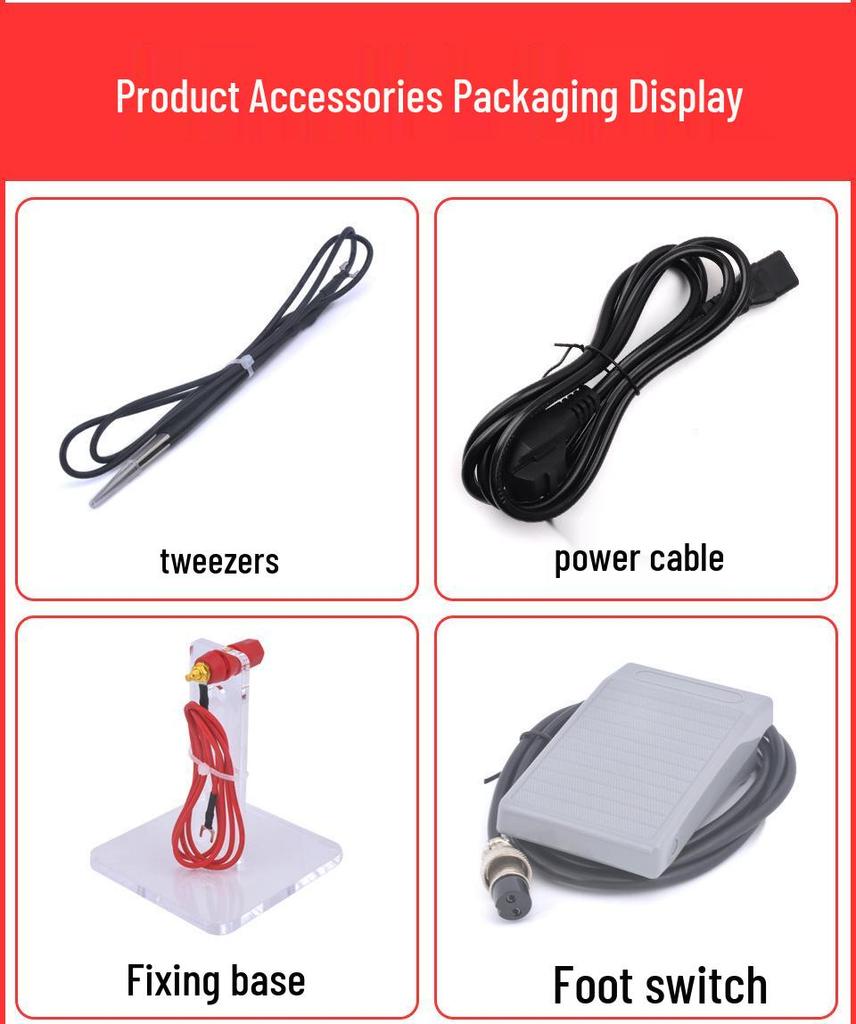 Handheld 80A Jewelry Spot Welder for Fine Wire Rings with Foot Pedal - Portable Projection Welding Tool.