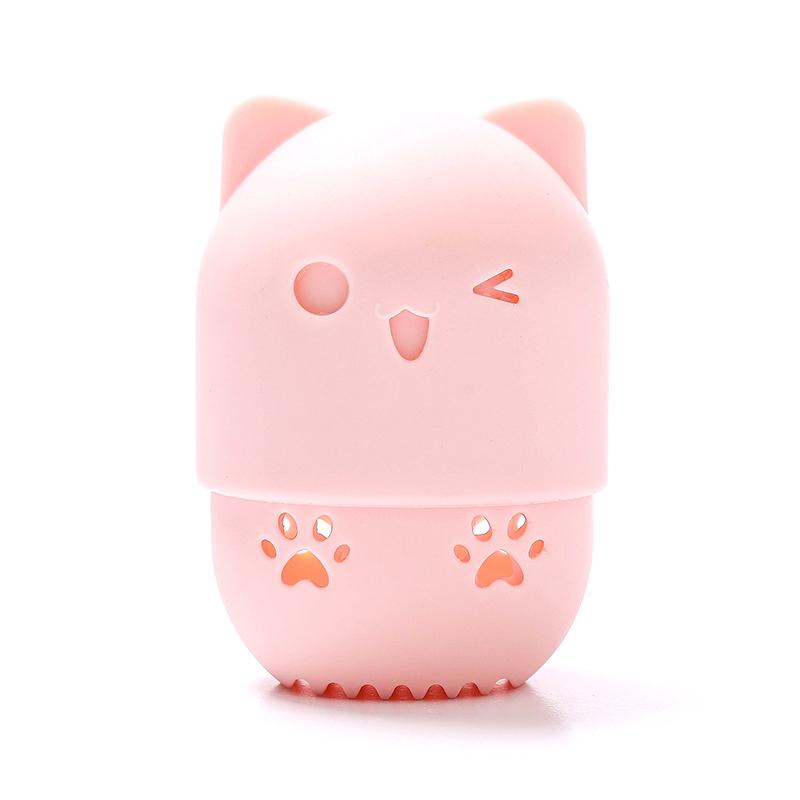 Soft Silicone Cosmetic Blender Sponge Box Holder Beauty Powder Puff Blender Holder Sponge Makeup Egg Drying Case Portable Box