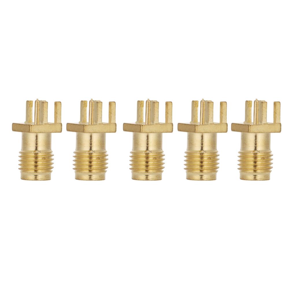 100 Pcs SMA Female Base Socket 4 Pin RF Connector Wide Bandwidth SMAKE Edge Mount Connector Adapter