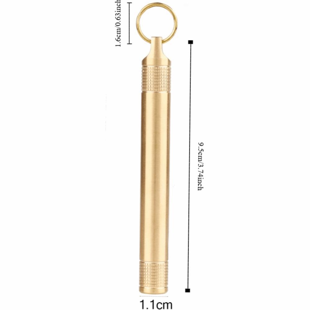Durable Brass Pill Bottle Key Ring Portable Pill Box Pill Case Outdoor Use
