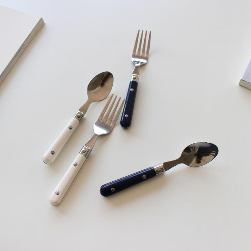 Biang Retro Dessert Spoon Fork White/Spoon