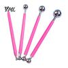 Clay Modeling Tools 4Pcs Polymer Shaping Tool Set, Sculpting Stick with Stainless Art Craft Supplies Steel Ball, 4 Size DIY Fondant Pottery Decorating