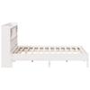 Solid Wood Bed with Shelf Without Mattress White 180x200 cm Pine