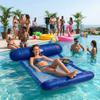 Hamac gonflable flottant - FERRY JOUETS - Produit Officiel Équipe de France FFF - 120x70 cm - Bleu - Filet central respirant