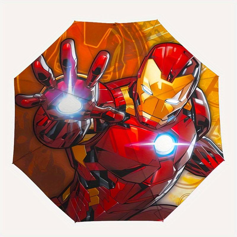 Disney Iron Man,Superhero,Technology High-Quality Umbrella, Eight-Rib Folding Design, Automatic Opening and Closing, Small, Stylish and Prac