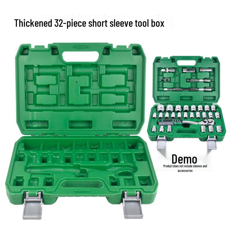Multifunctional Large Handheld Plastic Socket Tool Box - Industrial Grade for Car & Household Use