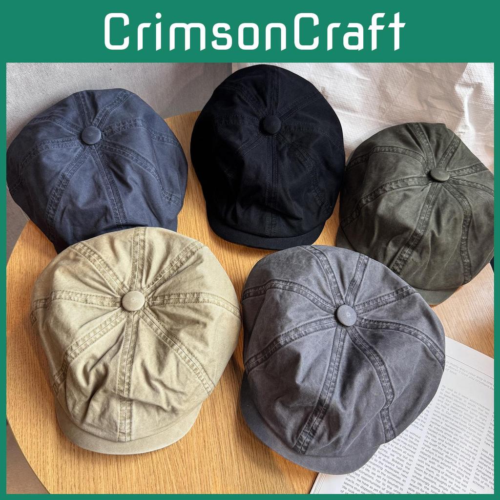 Retro Solid Color Minimalist Style Cotton Baseball Cap Sunshade Women Teens