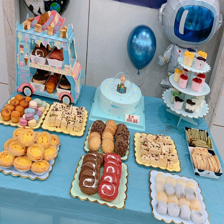 Kindergeburtstag Einweg-Papp-Dessertteller für Party und Picknick