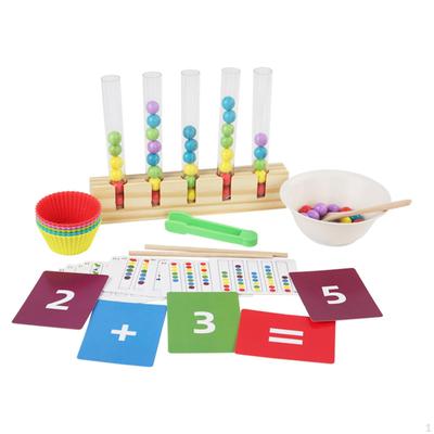 Clip Beads Test Tube Toys Color Sorting Stacking Games for Boys Kids Age 3~6