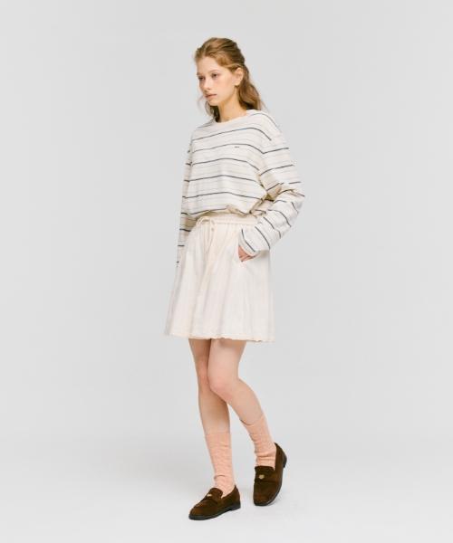 Depound Lace Point A-Line Skirt [Cream]