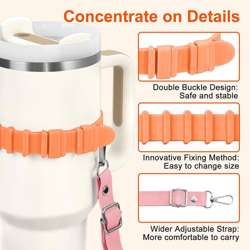 Adjustable Water Bottle Holder Universal Silicone Cup Holder Portable Carrying Straps  Travel