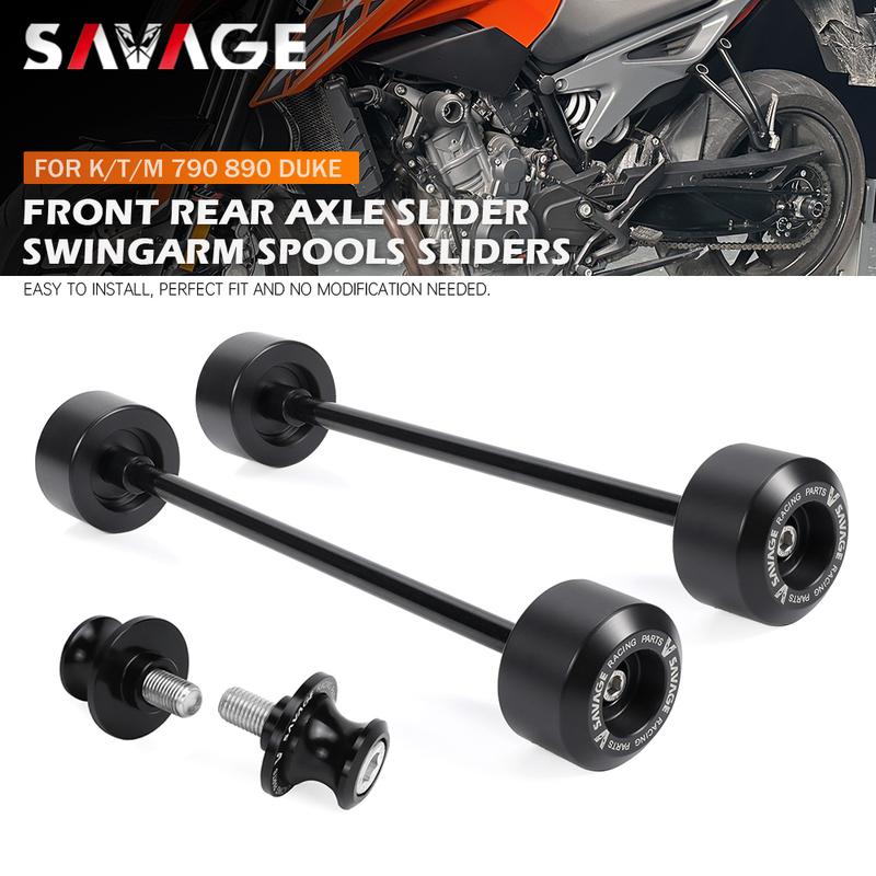 For 790 890 DUKE/L/R Motorcycle Rear Front Axle Sliders Wheel Fork Crash Protector Swingarm Spools Stand Screw 790Duke 890Duke