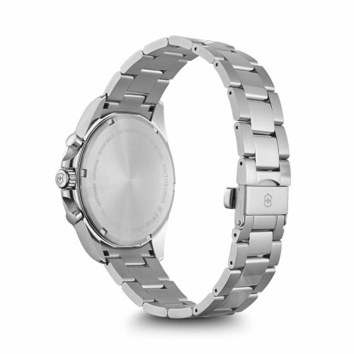 VICTORINOX FIELDFORCE CHRONO Wristwatch, Stainless Steel Case (316L), Blue Dial, Stainless Steel Bracelet, Gift Item 241857