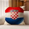 CCroatia FFlag Cotton Linen Square Pillow Covers Home Decor Gifts