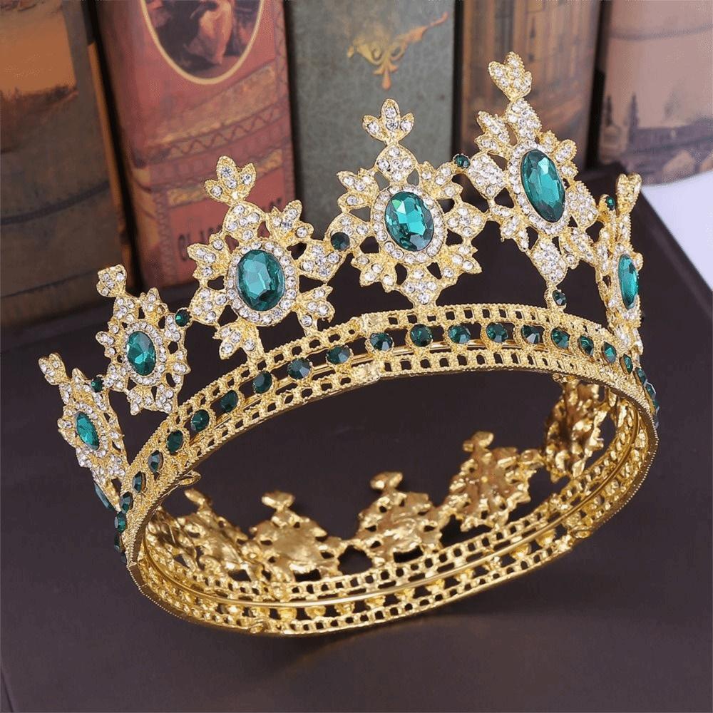 Elegant Vintage Tiara Crowns Sparkling Crystal Rhinestone Crown  Pageant Hair