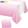1 stk Rosa Plastduk For Selskaper Gradient Pastellrosa Engangsduk For Rektangulære Bord Lysrosa Sprin