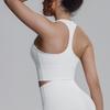 Solid Color Racer Shape Back Tight Breathable Sports Bra Running Fitness Yoga Wear Vest Top For Women