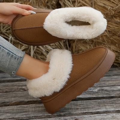 Neue Damen Dicke Sohle Schaffell Wolle Anti-Rutsch Schneestiefel Mode Damen Mini Warme Verdickte Damenstiefel