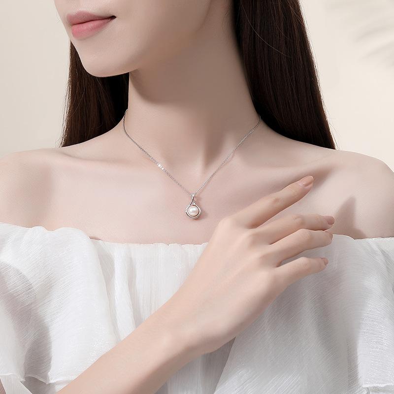 Natural Freshwater Pearl Necklace Women'S Earrings Set For Mother To Give Wife And Girlfriend Qixi Festival Gift Quality