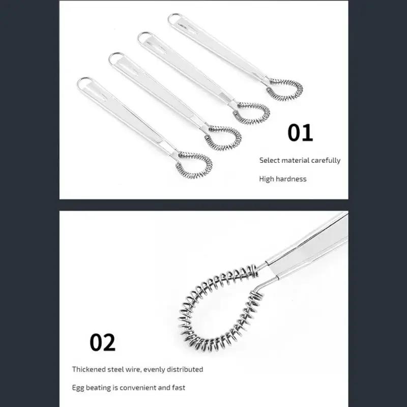 Stainless Steel Whisk Spring Hand Mixer Spoon Kitchen Eggs Sauces Honey Cream Mixing Kitchen Gadgets Cooking Tools