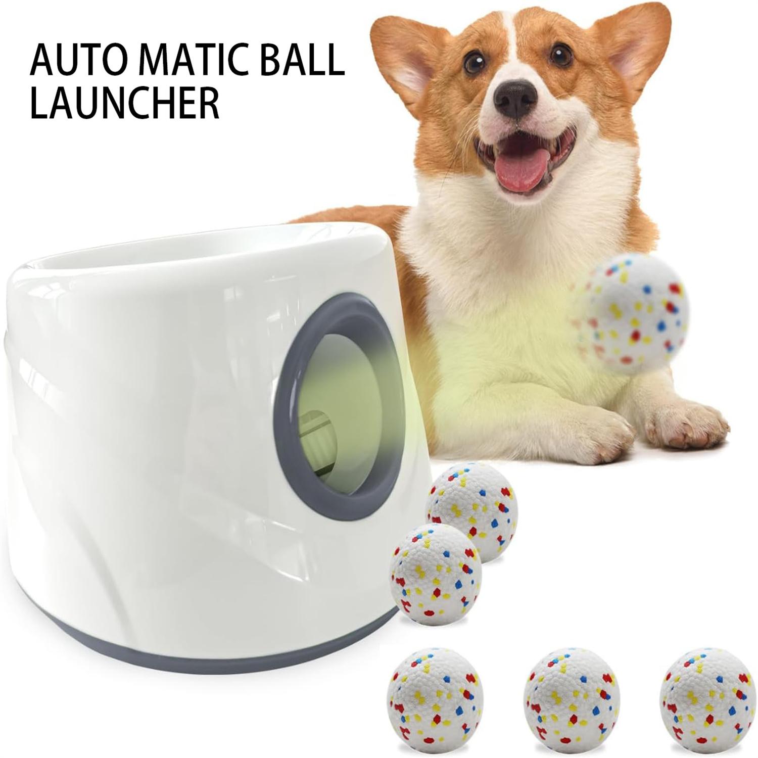 Improved Small-sized Pet Automatic Sensing Ball Throwing Machine Dog Outdoor Thrower Carrying 3 Balls Automatic Throwing Machine серый