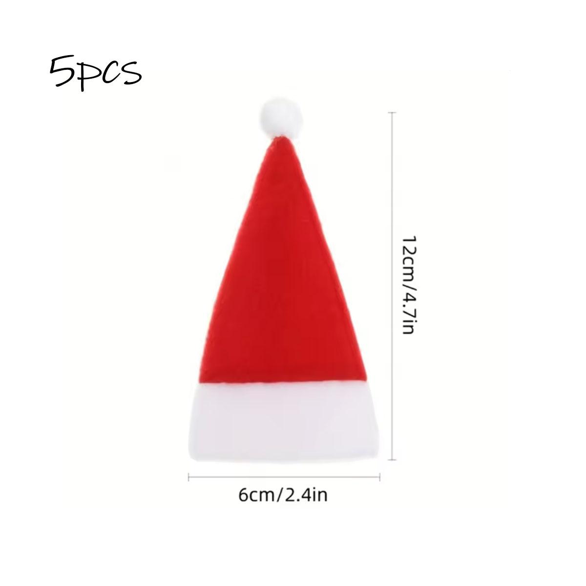

5pcs-Merry Christmas Decoration Tableware Bag Rack Christmas Hat Fork Knife Tableware Bag Christmas Decoration Home Furnishings 6x12cm