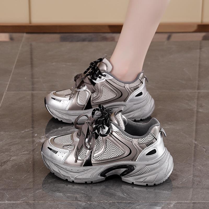 

Dad Shoes Women s Spring New Feet Small 2025 Sports and Leisure Mesh Versatile Student Running Shoes QHZ-2107 40