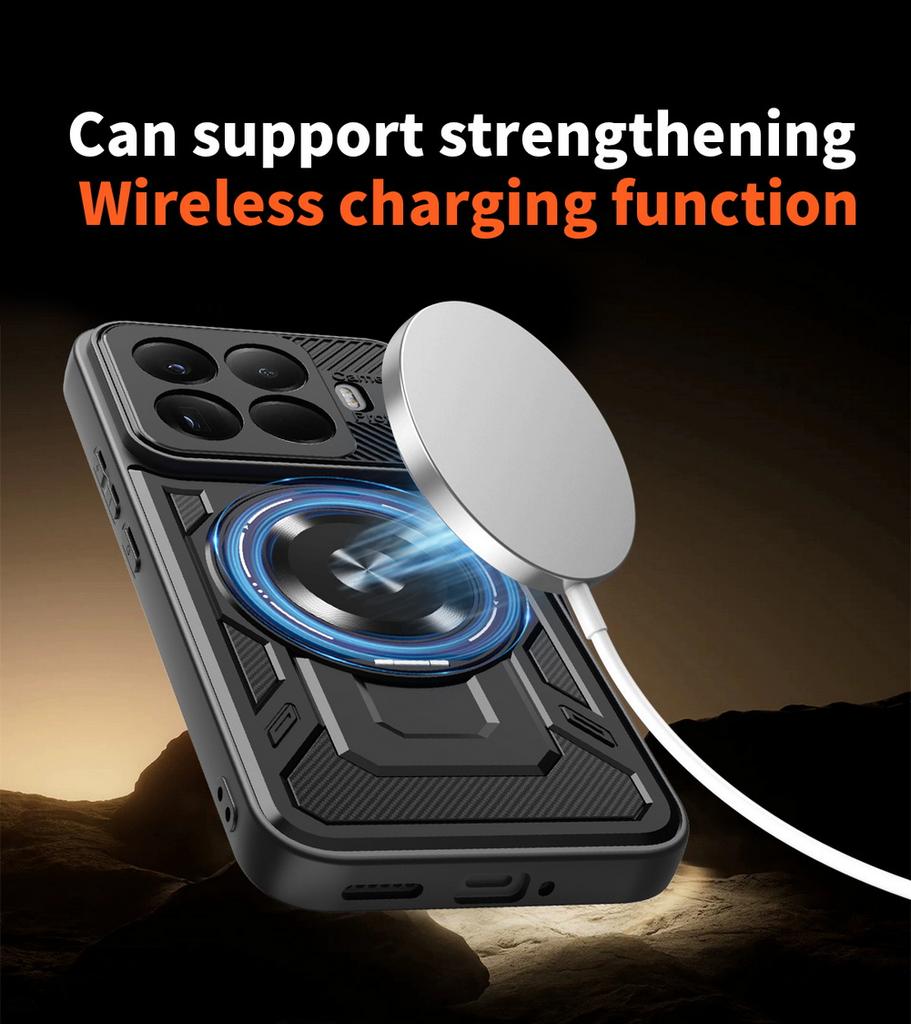 Multi-functional Rotatable Metal Ring holder Magnetic Case for Xiaomi 15T Pro 15t Mi 17 Pro Max 15 Ultra 14T Pro 14 ultra Cover